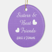 パープル·シスター最高のズ·アンド·フレンズ2ハートA08A セラミックオーナメント (左)
