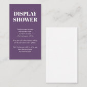 パープル |シャワーカードの表示 エンクロージャーカード (正面/裏面)