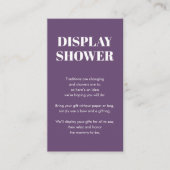 パープル |シャワーカードの表示 エンクロージャーカード (正面)