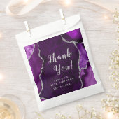 パープル&シルバーアゲート誕生日ありがとう フェイバーバッグ (クリップ留めされた状態)