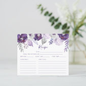 パープル&シルバーウォーターカラーブライダルシャワーレシピ (スタンド正面)