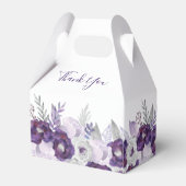 パープル&シルバーウォーター結婚式の引き出物ボックス フェイバーボックス (裏面サイド)