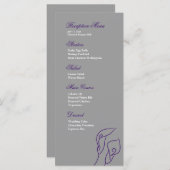 パープル&シルバーキャラリリー披露宴メニュー メニュー (正面/裏面)