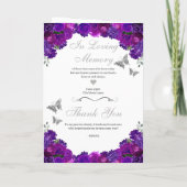 パープル&シルバーキンセアニェラティアラ蝶 プログラム (裏面)