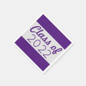 パープル&シルバークラス卒業 スタンダードカクテルナプキン (角)