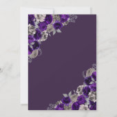 パープル&シルバーバタフライプリンセスキンセアニェラ 招待状 (裏面)