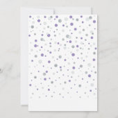 パープル＆シルバーバルーンガール 2歳の誕生日パーティー 招待状 (裏面)