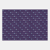 パープル&シルバーブルーイマジックアイラッシュナザリマティ ラッピングペーパーシート (正面3)