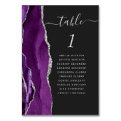 パープル シルバー アゲート ダーク ウェディング テーブルナンバー (裏面)