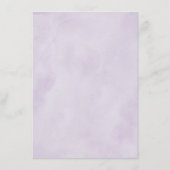 パープル シルバー フローラル ジオメトリック ウェディング ディテールズ  英語 エンクロージャーカード (裏面)