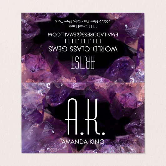 パープル·ジェム 名刺 (外部フラット)