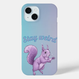 パープル スクイール カートゥーン パステル グラデーション iPhone 15ケース