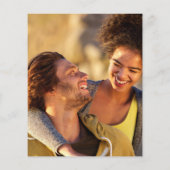 パープル スクリプト フォト 予算 ウェディング 招待状 (裏面)