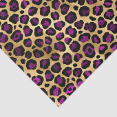 パープル&スタイリッシュゴールドフォイルヒョウのスポットサファリ 薄葉紙 (詳細)