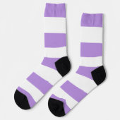 パープル ストライプ, ホワイト ストライプ, ストライプ柄 ソックス (左)