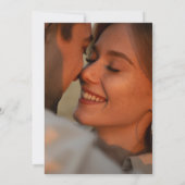 パープル ストリング ライト スクリプト フォト ウェディング 招待状 (裏面)