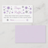パープル スノーフレーク おむつくじチケット エンクロージャーカード (正面/裏面)
