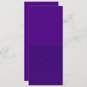 パープル スプリットフィニッシュ ヴァーティカル インビテーション(カスタム) 招待状 (正面/裏面)