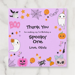 パープル・スプーキー・ワン・ハロウィン1歳の誕生日 フェイバータグ