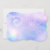 パープル スペーシー ライツ 誕生日パーティー 招待状 (裏面)