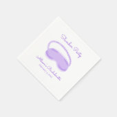 パープル スリープマスク ブライズメイド おやすみパーティー スタンダードカクテルナプキン (角)