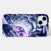 パープル・セレスタル・スペース・ギャジング・クリスタルボール・ウィザード Case-Mate iPhoneケース (裏面 (横))