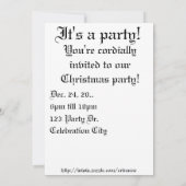 パープル/ゼブラパーティの招待状 招待状 (裏面)