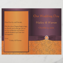 パープル&タンジェリンフローラ結婚式 プログラム