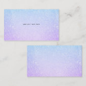 パープル&ターコイズフェイクグリッター エンクロージャーカード (正面/裏面)