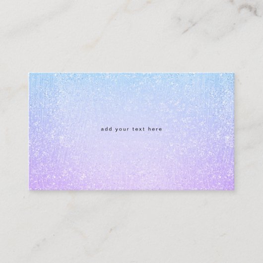 パープル&ターコイズフェイクグリッター エンクロージャーカード (正面)
