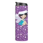 パープル&ターコイズ冬の妖精 タンブラー (回転右)