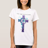 パープル&ターコイズ自殺認識度サポート Tシャツ (正面)