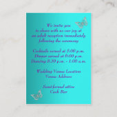 パープル、ターコイズ、シルバー フローラル バタフライ エンクロージャー (裏面)