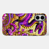 パープル+ダイナソーアートフォンケース Case-Mate iPhoneケース (裏面 (横))