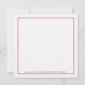 パープル&ダークピンクブライダルシャワー招待-ティー 招待状 (裏面)