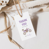 パープル ダートバイク ガール 誕生日 ギフトタグ