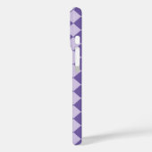 パープル チェッカー ダイヤモンド 模様 Case-Mate iPhoneケース (裏面 / 左)