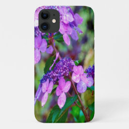 パープル・ツイスト・アンド・シャウト・アジサイの花 iPhone 11 ケース