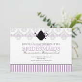 パープル ティーパーティー 招待状 (スタンド正面)