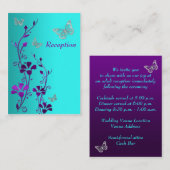 パープル ティール シルバー フローラル バタフライ エンクロージャー 2 (正面/裏面)