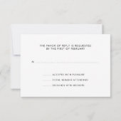 パープル ティール フェイク グリッター 出欠カード (裏面)