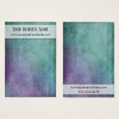 パープル&ティール（緑がかった色）グランジイヤリングホルダー表示カード (正面&裏面)