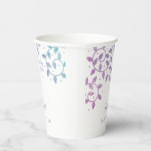 パープル+ティール(緑がかった色)ツリーオブライフバルミツワー 紙コップ (右)