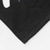 パープル、ティール（緑がかった色）、ブラック&ホワイトのチアリーダーデザイン フリースブランケット (角)