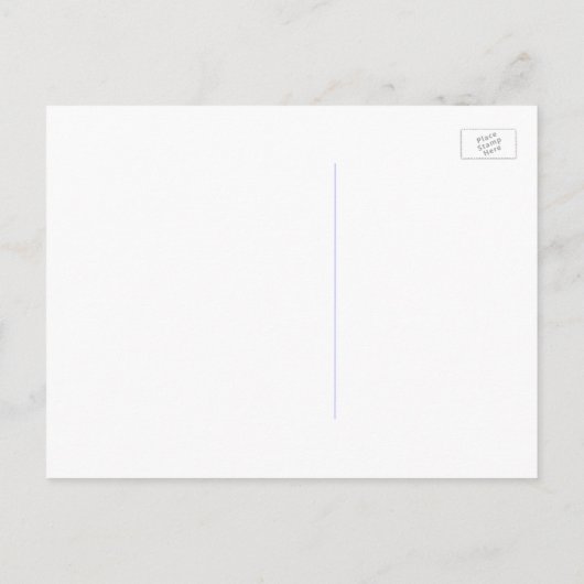 パープル |ティール(緑がかった色)水彩バルミツワー保存日 案内ポストカード (裏面)