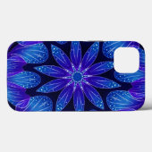 パープル&ティール(緑がかった色)花びらマンダラ Case-Mate iPhoneケース (裏面 (横))