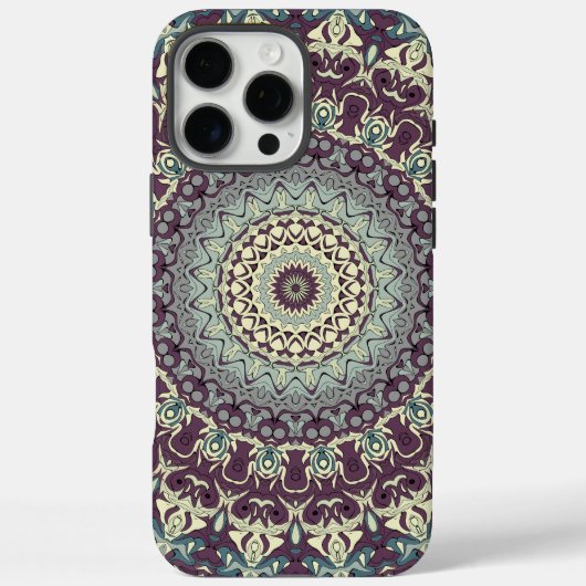パープル・テイル・クリームのマンダラ模様 Case-Mate iPhoneケース (裏面)