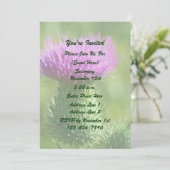 パープル・ディステル・フラワー・パーティー 招待状 (スタンド正面)