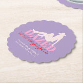 パープル デイズド＆エンゲイジド パーティー ペーパーコースター (アングル)