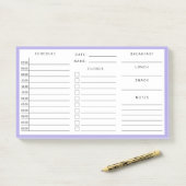 パープル·デ縁どイリー·ホーム·スクール·スケジュール ポストイット (デスク)